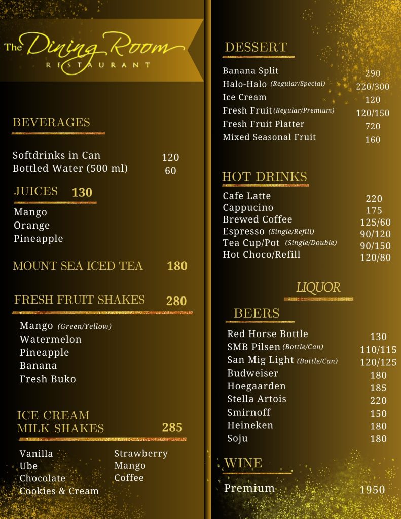 Beverage Menu
