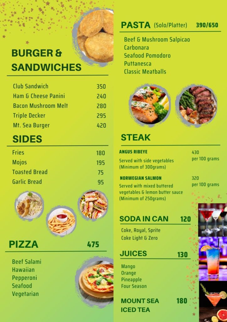 Snacks Menu 1